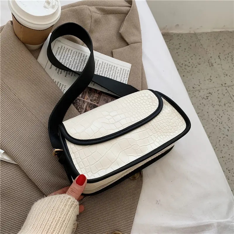 

Vintage Design Women Clutch Purse Handbags Crocodile Pattern Ladies Small Shoulder Bags Fashion PU Leather Female Underarm Bag