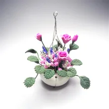1:12 Dollhouse Miniature Scene Model Potted Plant Pretend Play Toy Mini Furniture Toys For Doll House Decoration Accessories