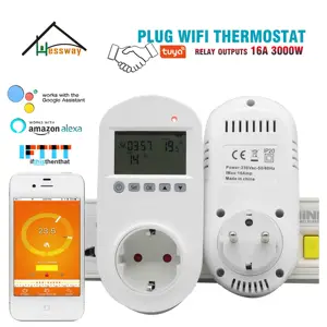 16A программируемый термостат с Wi-Fi и вилкой Стандарта ЕС