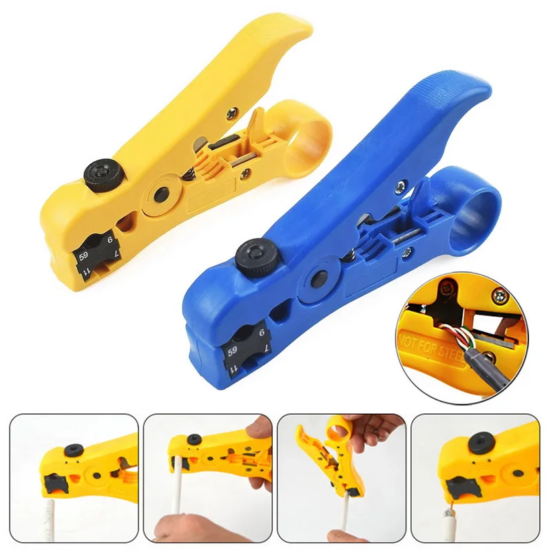 

Automatic Stripping Pliers Universal Coaxial Cable Wire Stripper Wire Cable Tools Stripping Crimping Tool With Hexagon Wrench