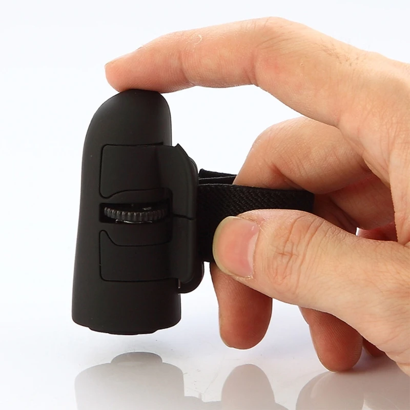

Mini Bluetooth-compatible Wireless Finger Mouse Ergonomic Handheld Optical Travel Black Bluetooth-compatible Wireless