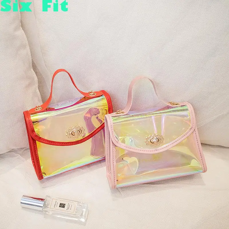 2021 модные женские сумки прозрачные через плечо сумка-тоут с голограммой сумка на