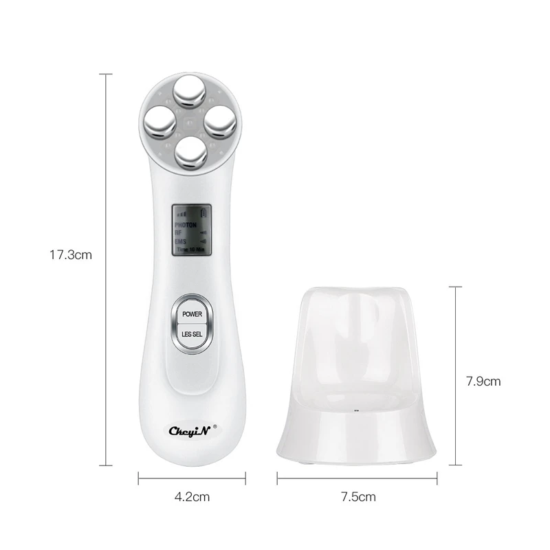 

LED Photon Facial Beauty Massager Electroporation Radio Frequency Face Firming Device Ultrasonic Skin Scrubber Dead Skin Remover