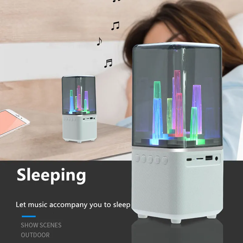 

Новый разноцветный RGB беспроводной bluetooth аудио Креативный светодиодный светящийся мини портативный маленький динамик с поддержкой FM, TF кар...