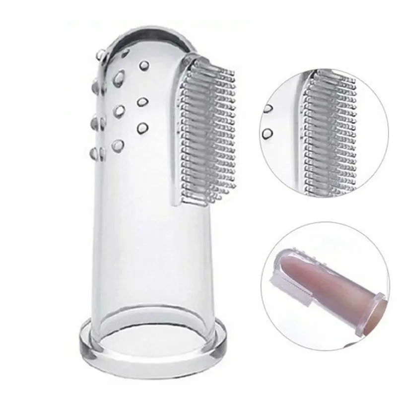 3 цвета Детские зубные щетки на палец Детская Силиконовая зубная резинка