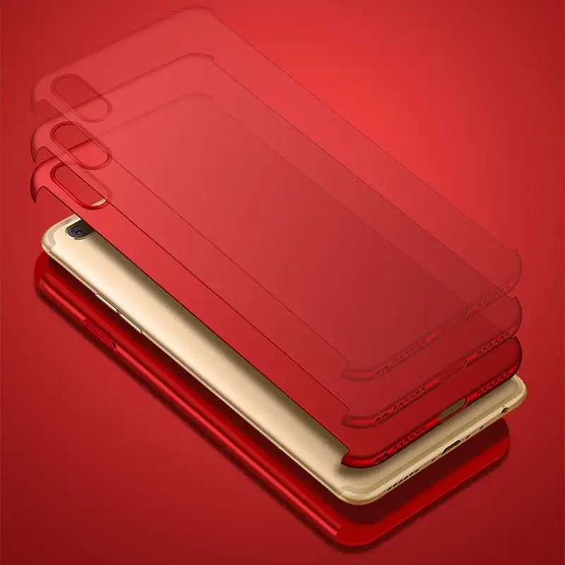 Роскошный 360 Полный Чехол чехол для телефона iPhone 6 6s 7 8 Plus PC защитный X XS MAX XR со