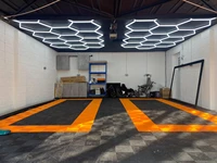 2 5x4 8m hexagon led garage light detailing studio lights for car detailing
