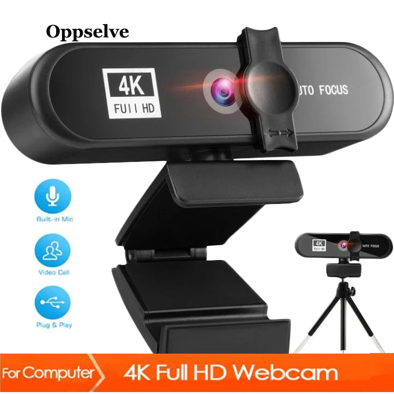 4K Автофокус 1080P Веб-камера компьютер PC USB Камера ноутбука настольного компьютера