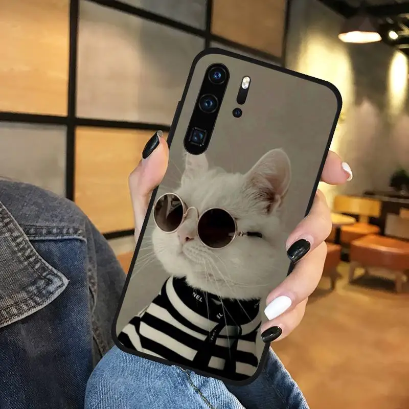 

Cute kitten beautiful Phone Case Funda For Huawei P9 P10 P20 P30 Lite 2016 2017 2019 plus pro P smart
