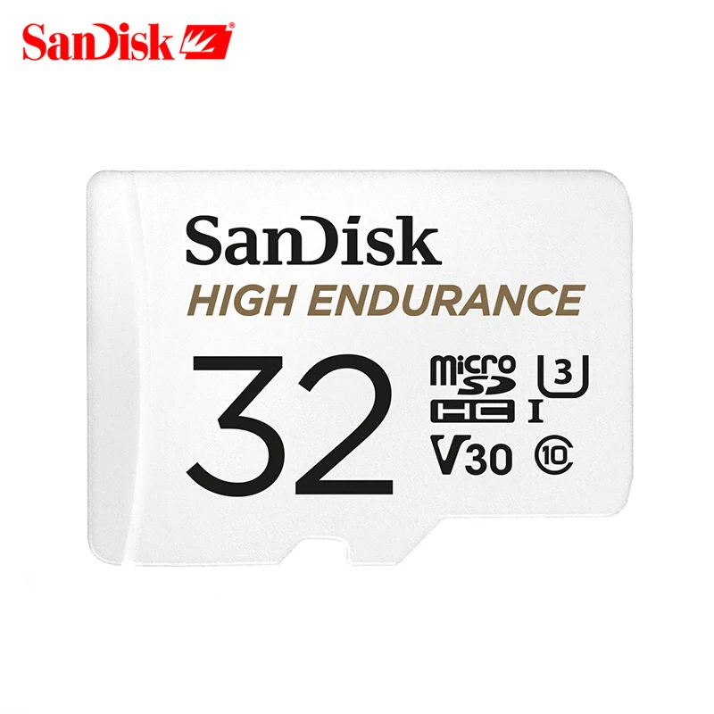 

SanDisk 100% Original High Endurance Memory Card 64GB 32GB Class 10 U3 V30 100M/s 128GB 256gb Micro SD Card For Video Monitoring
