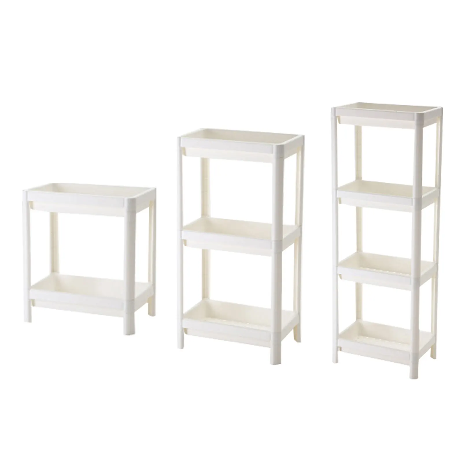 

Bathroom Plastic Shelf Floor-standing Bathroom Toilet Storage Rack Bodywash Shower Gel Shampoo Tower Plastic Organizer Holder