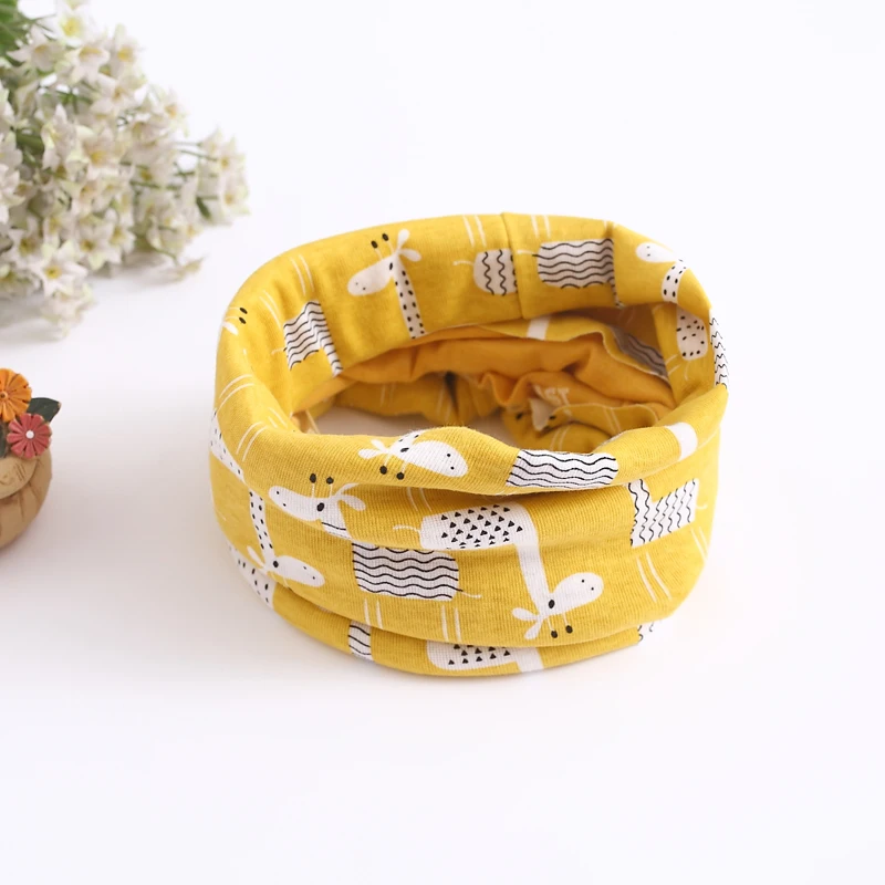 Детский хлопковый шарф на шею с милым принтом детский теплый Детские воротники