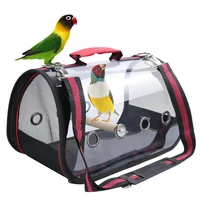 portable bird cage parrots outdoor travel birds carrier shoulder bag easy cleaning airy transparent space capsule pet bags