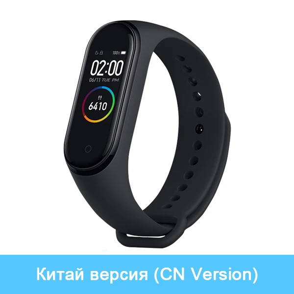 China Version Xiaomi mi Band 4, музыкальный смарт-браслет mi band 4, фитнес-браслет, 135 мА/ч, цветной экран, 50 м, водонепроницаемый, Bluetooth 5,0 - Цвет: China Version