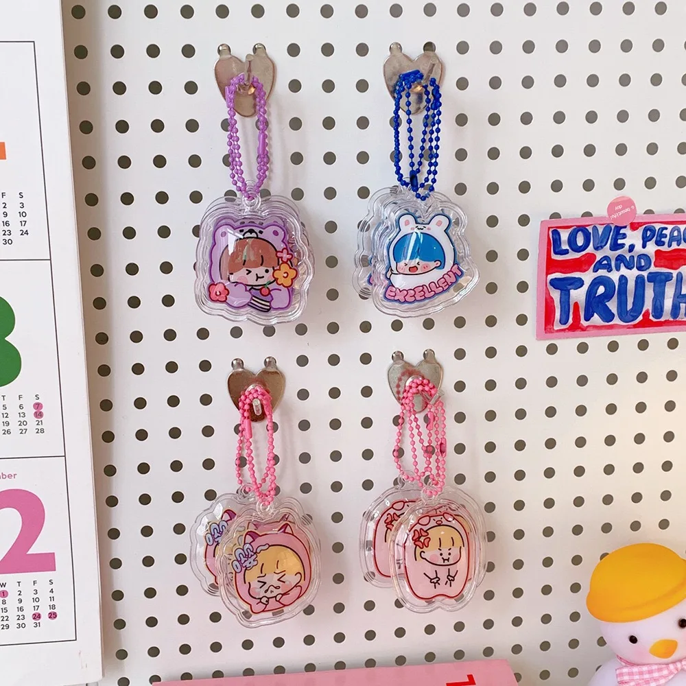 

New Kawaii Keyring Pandent For Cute Girls Bags Accessory Korea Fashion Key Chain Ring Children Gift Bag Sccessories