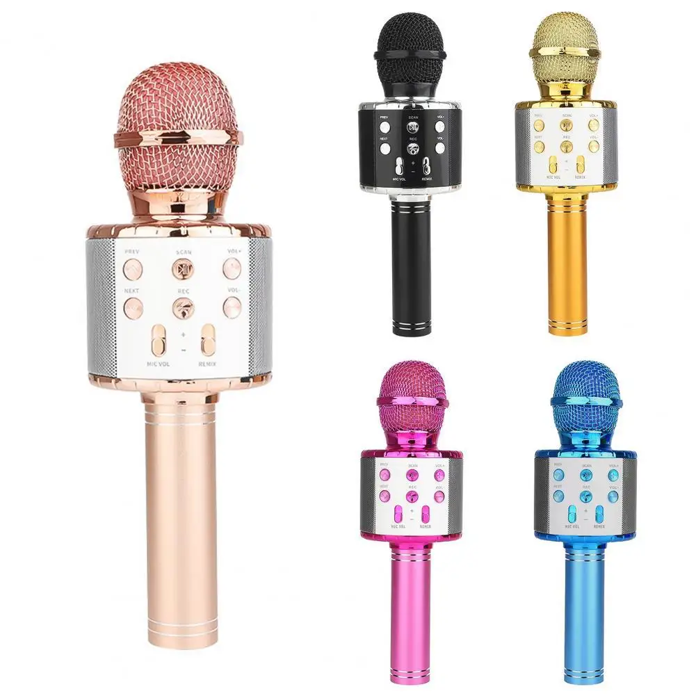 

Professional Colorful Bluetooth Wireless Microphone Handheld Karaoke Mic USB Mini Home KTV For Music Player Singing Recorder Mic