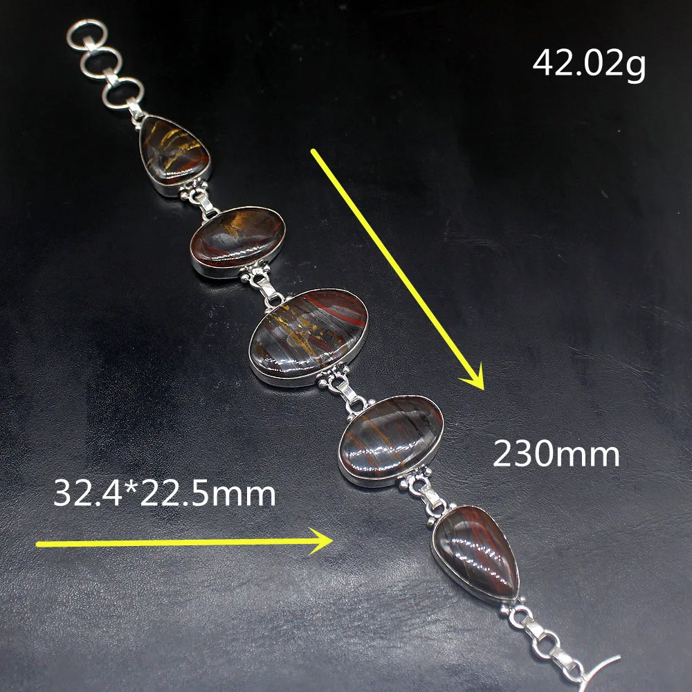 

Gemstonefactory Jewelry Big Promotion Single Unique 925 Silver Natural Lovely Hematite Lady Women Charm Bracelet 23cm 20213288
