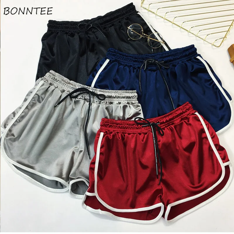 

Шорты женские с завышенной талией, свободные Простые Модные и простые для бега и досуга, для студенток, для дома, большие размеры, лето 2020