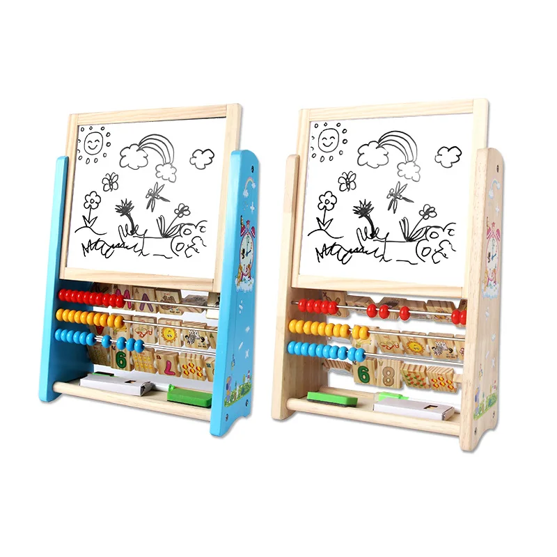 

WoCo Kids Montessori Learn Educational Toys Wooden Abacus Drawing Board Math Count Numbers Digital Game Children Baby Boys Girls