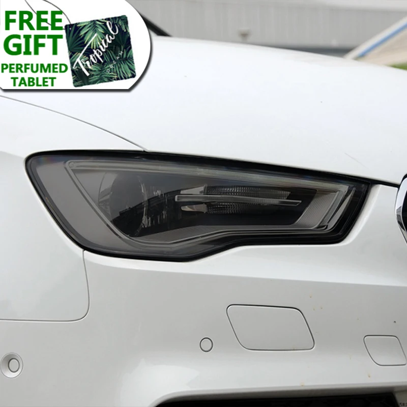 

2 шт. Защитная пленка для автомобильных фар, виниловая Прозрачная черная наклейка против царапин из ТПУ для Audi A3 S3 RS3 8V 2013-2020, аксессуары