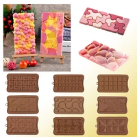 flower rectangle square chocolate silicone mold cookie cupcake fondant mould cake decorate soap making baking tools party gift