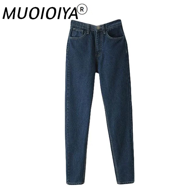

Джинсы Mom с высокой талией, винтажные повседневные хлопковые джинсовые брюки большого размера, джинсы-бойфренды для Женщин, Модные свободны...