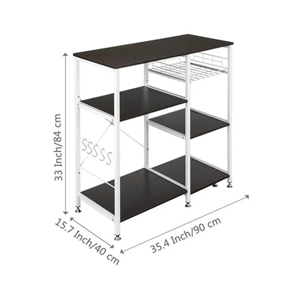

Removable 3 Layers Bar Serving Cart Kitchen Trolley Rolling Wheels Dining Room Cart Storage Rack Bamboo Floor Shelf Organizer
