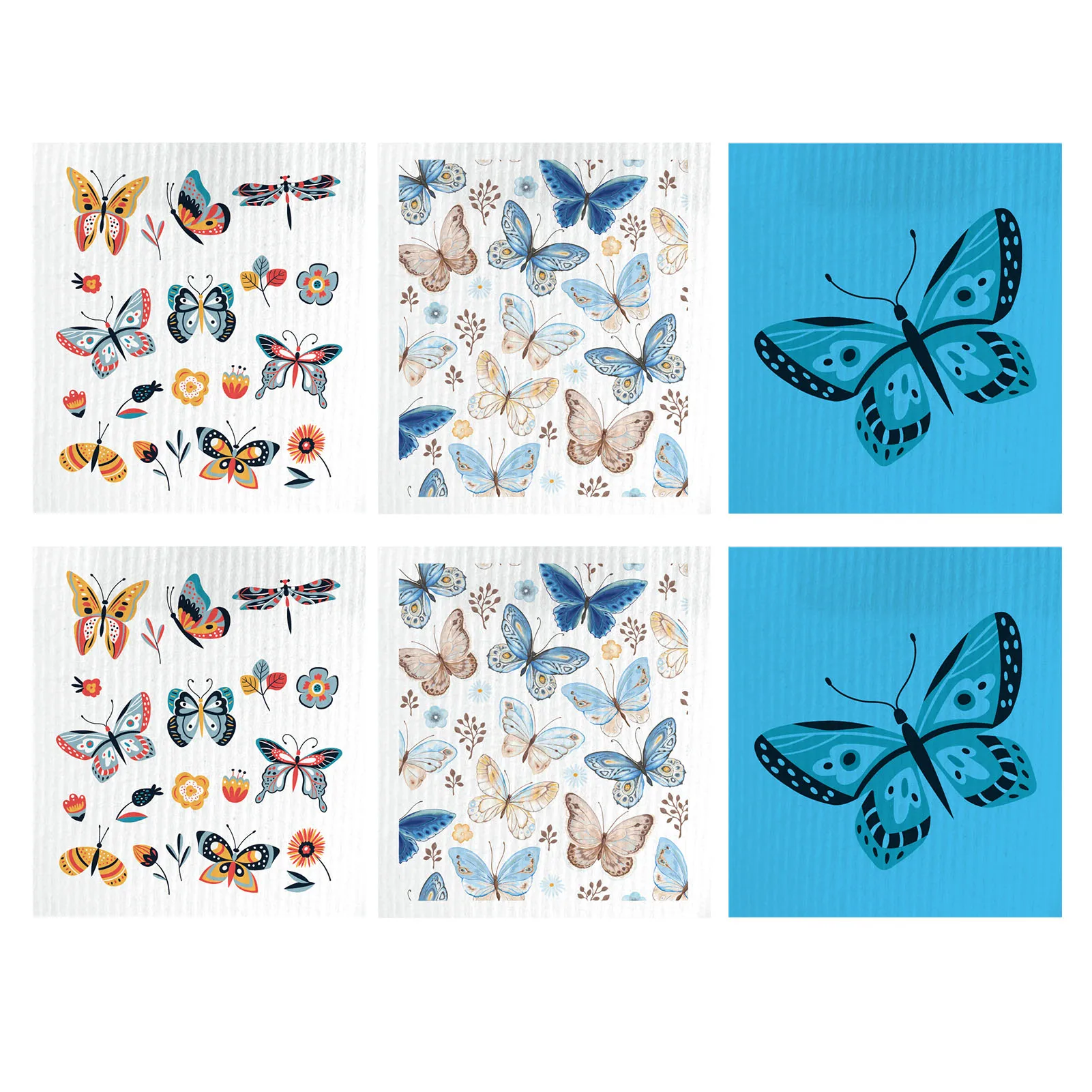 

Swedish Dishcloth Cellulose Sponge Cloths Bulk 6 Pack Of Eco-Friendly No Odor Reusable Cleaning Cloths Hand Towel For Present