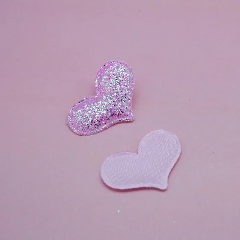 40Pcs 3.8*3cm Mixed Colors Glitter Heart Felt Fabric Patch DIY Cloth Appliques/Craft Wedding decoration | Дом и сад