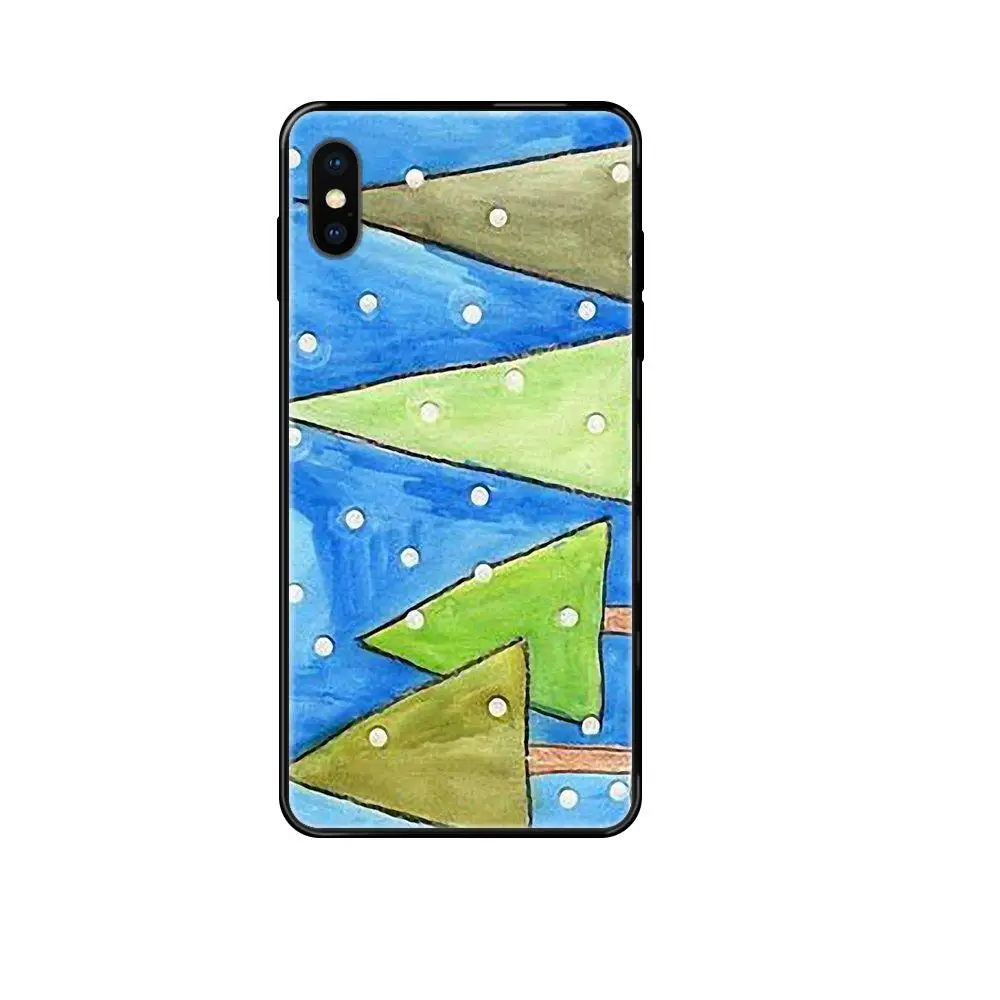 Green Tree Geometric For Redmi Note 4 5 5A 6 7 8 8T 9 9S Pro Max Buy Black Soft Art Print Cover Case | Мобильные телефоны и