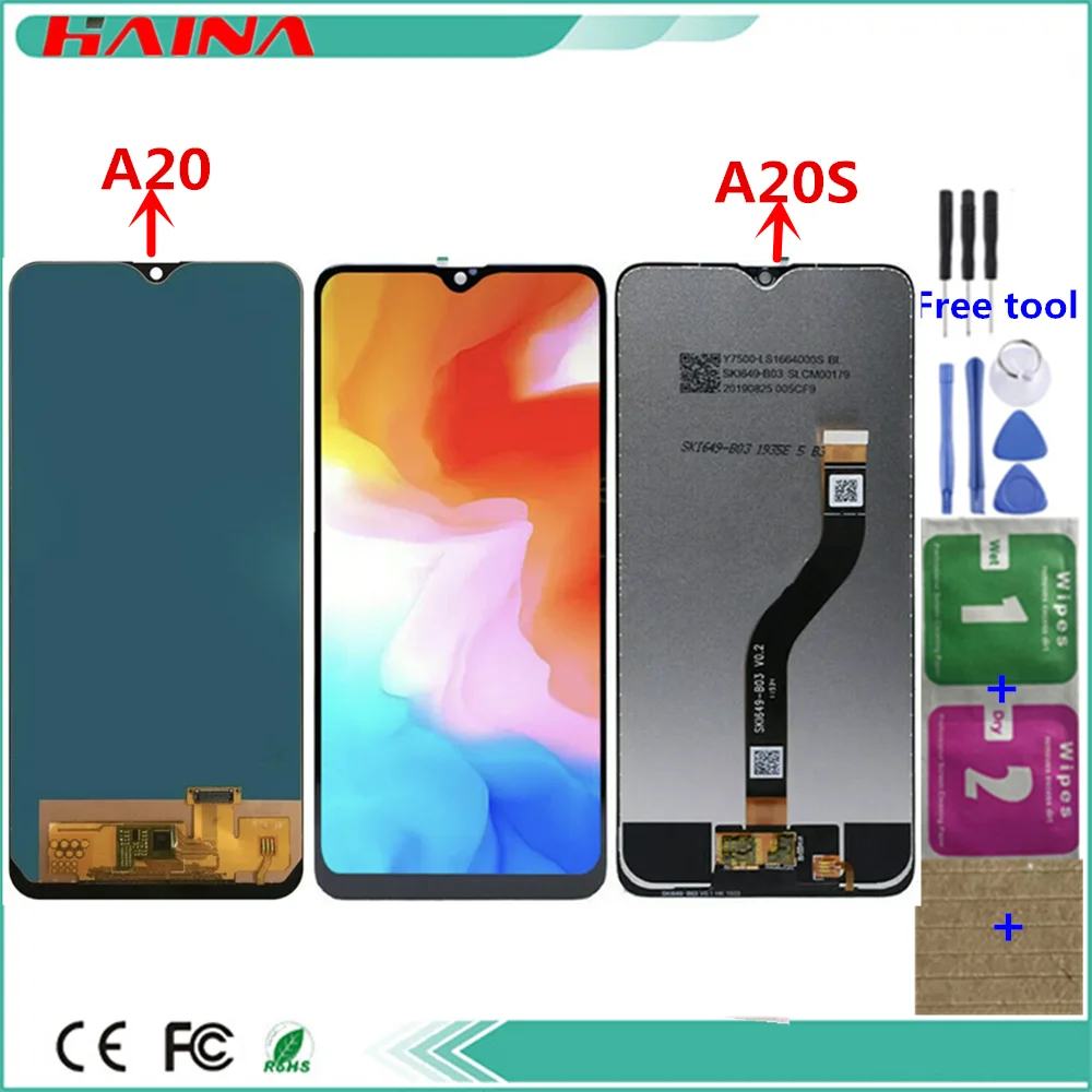 ЖК-дисплей 6 5 дюйма для Samsung Galaxy A20S A207 A2070 SM-A207F A20 A205 цифровой преобразователь