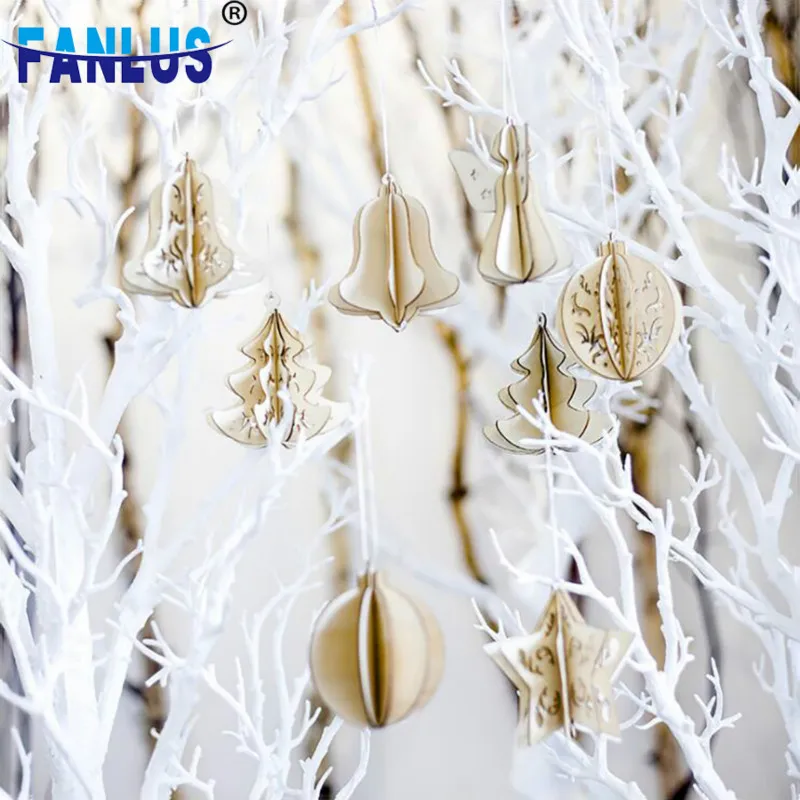 5 звёздочек деревянные украшения для рождественской елки дома полые