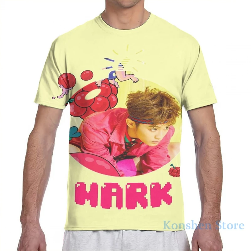 Футболка Мужская/женская с принтом Марк Вишневый бомбер и коротким рукавом -