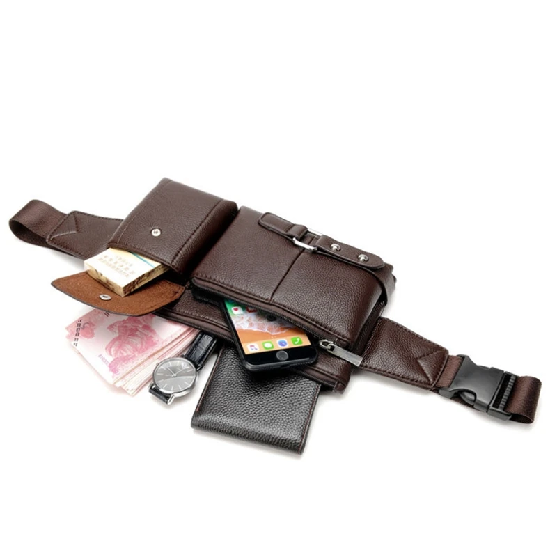 

Sac Banane Man Bag Waist Bag Men Saszetka Meska Belt Bag Men Mens Bag Leather Bag Men Waist Packs Hip Bag