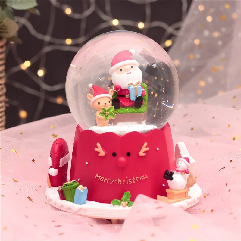 13*17 см снежное освещение Хрустальные Глобусы Стекло Рождественская музыкальная