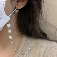 high quality fashion glasses chains women eyeglasses sunglasses pearl mask chain love heart mask chain pearl chain necklace