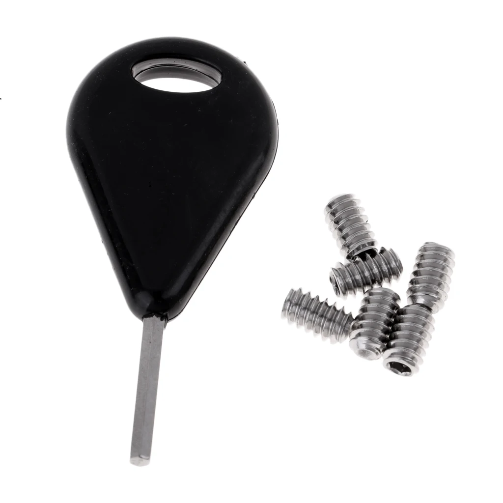 

Set of 6 surf fin plugs with grub screws for surfboard fin box