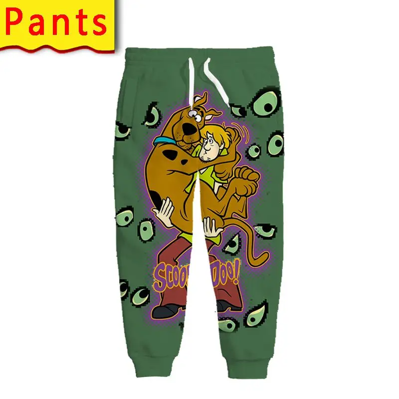 

scooby doo pants casual 3d print streetwear men women fashion oversize jogging trouser harajuku clothing anime hiphop sweatpants