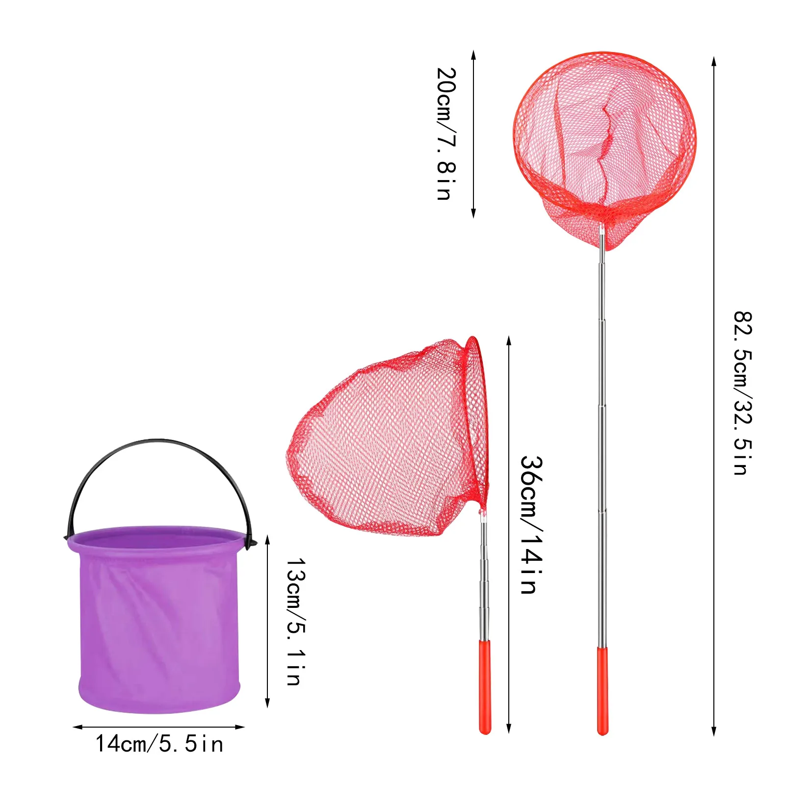 

Children Outing Butterfly Catching Net Camping Fishing Tool Set Kid Beach Toy Bucket Outdoor Garden Activities Sie Rybacka#W