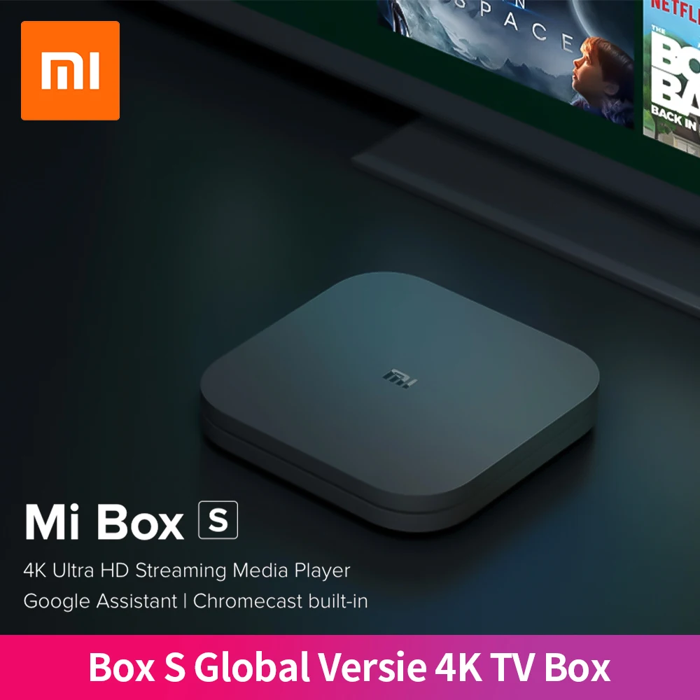 ТВ-приставка Xiaomi Mi Box S глобальная версия 4K TV Cortex-A53 четырехъядерный 64 бит HDR Wi-Fi Android