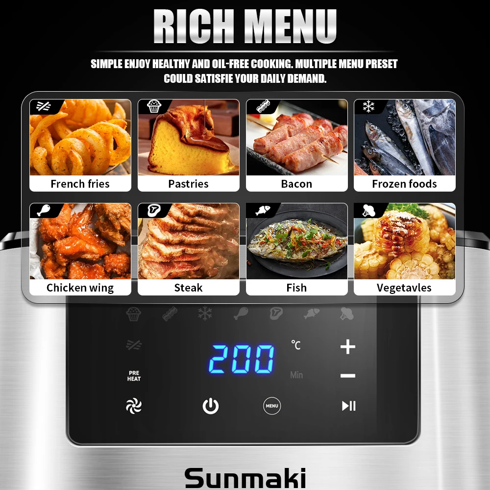 Многофункциональная электрическая фритюрница Sunmaki 360 л духовка для выпечки 1700 °