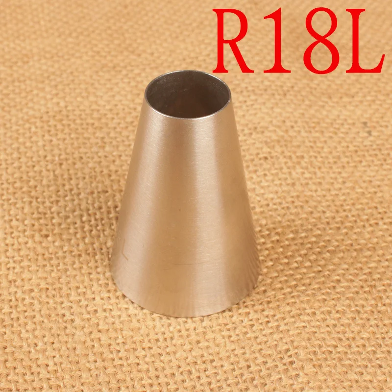 

R18l# Big round Cream Cookie Decorating Mouth 304 Stainless Steel Baking DIY Tool