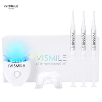 ivismile teeth whitening kit with led light tooth whiterner professional hygiene home use bleach whitener gel kit