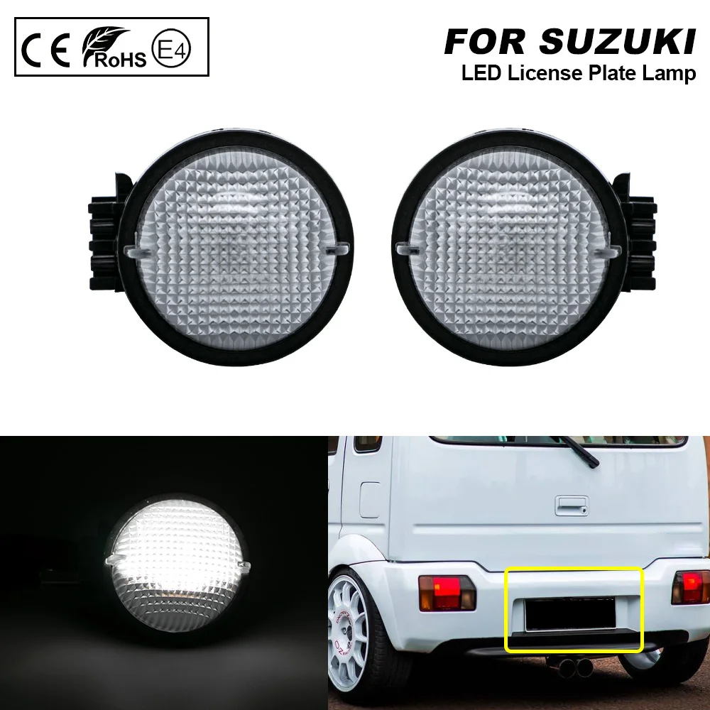 

LED License Plate Number Light Lamp For Suzuki Grand Vitara 1998-2006 Jimmy JB Alto HA Carry Pickup Swift Wagon R MC Opel Agila