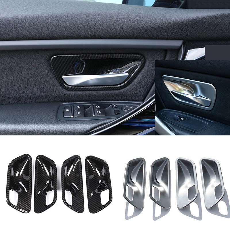 

For BMW 3 4 Series 3GT F34 F30 F36 2013-2018 4PCS ABS Chrome Car Door Inner Handle Bowls Cover Trim