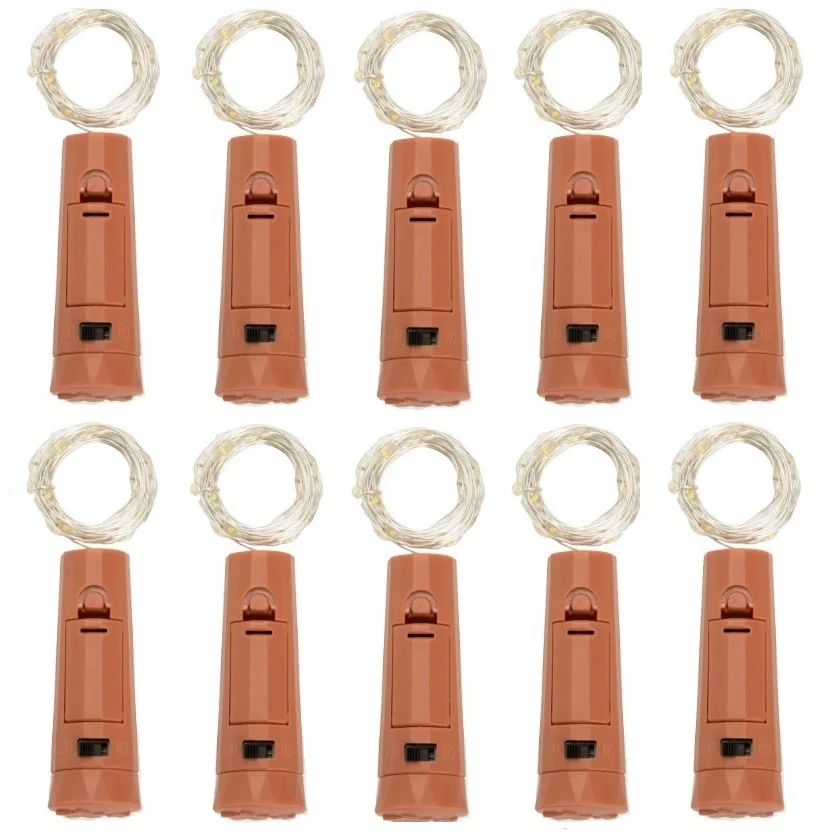 

Bottle Lights with Cork, 10 Pack Bottle String Lights Battery Operated Copper Wire Cork Fairy Lights for Wine Bottle Gin DIY