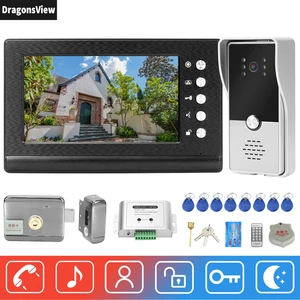 Wired Video Intercom with Lock Video Door Phone 7 inch Screen Monitor
Electronic Lock RFID Home Security Access Control System