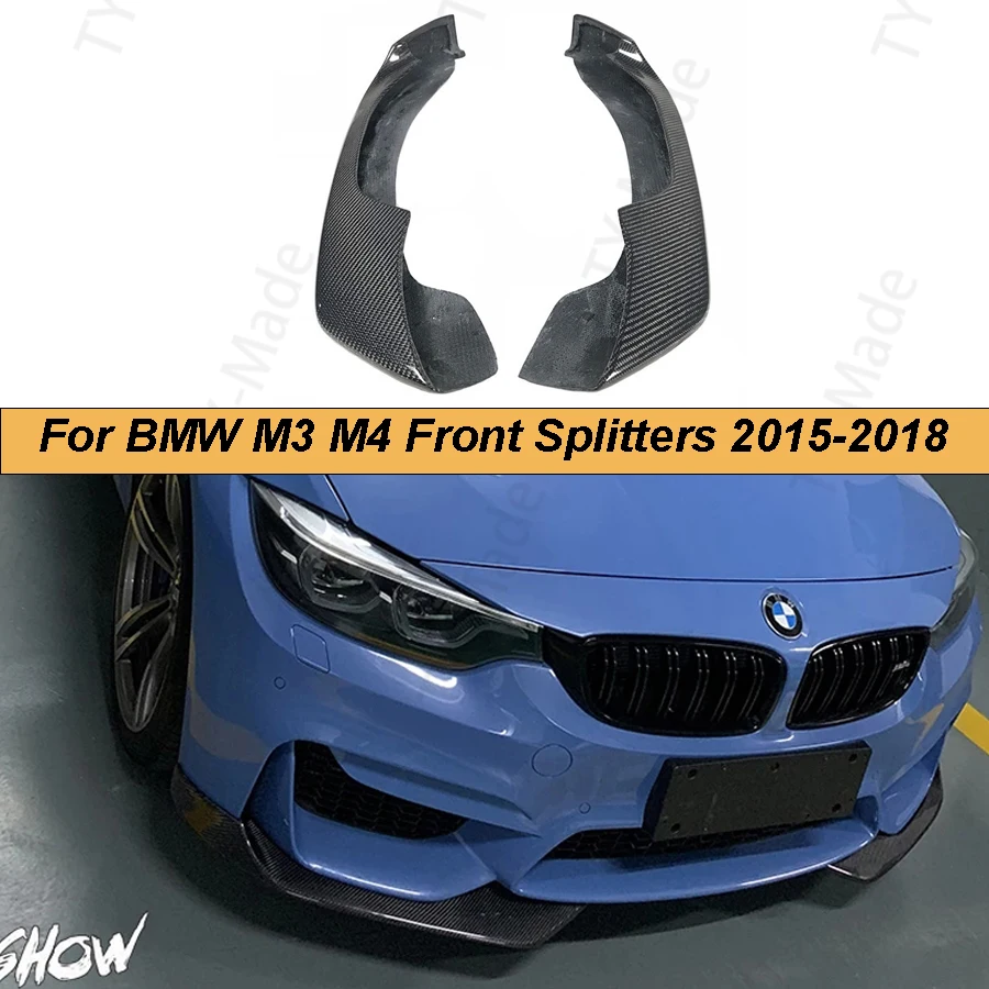 Передний бампер M4 из углеродного волокна спойлер разветвители для BMW F80 M3 F82 F83 Sedan