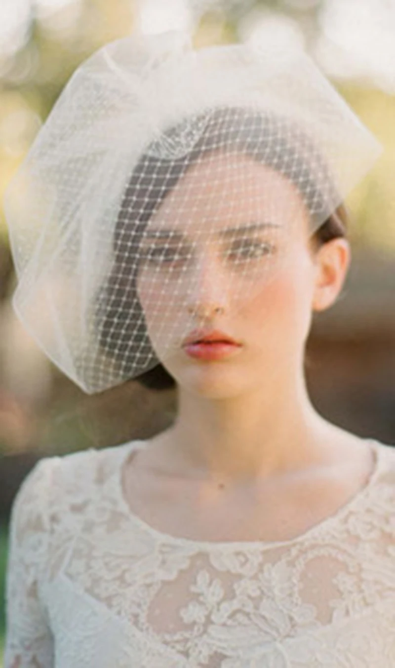 Двухслойная Тюлевая короткая свадебная фата LL23|veil wedding|short wedding veilmantilla veil |