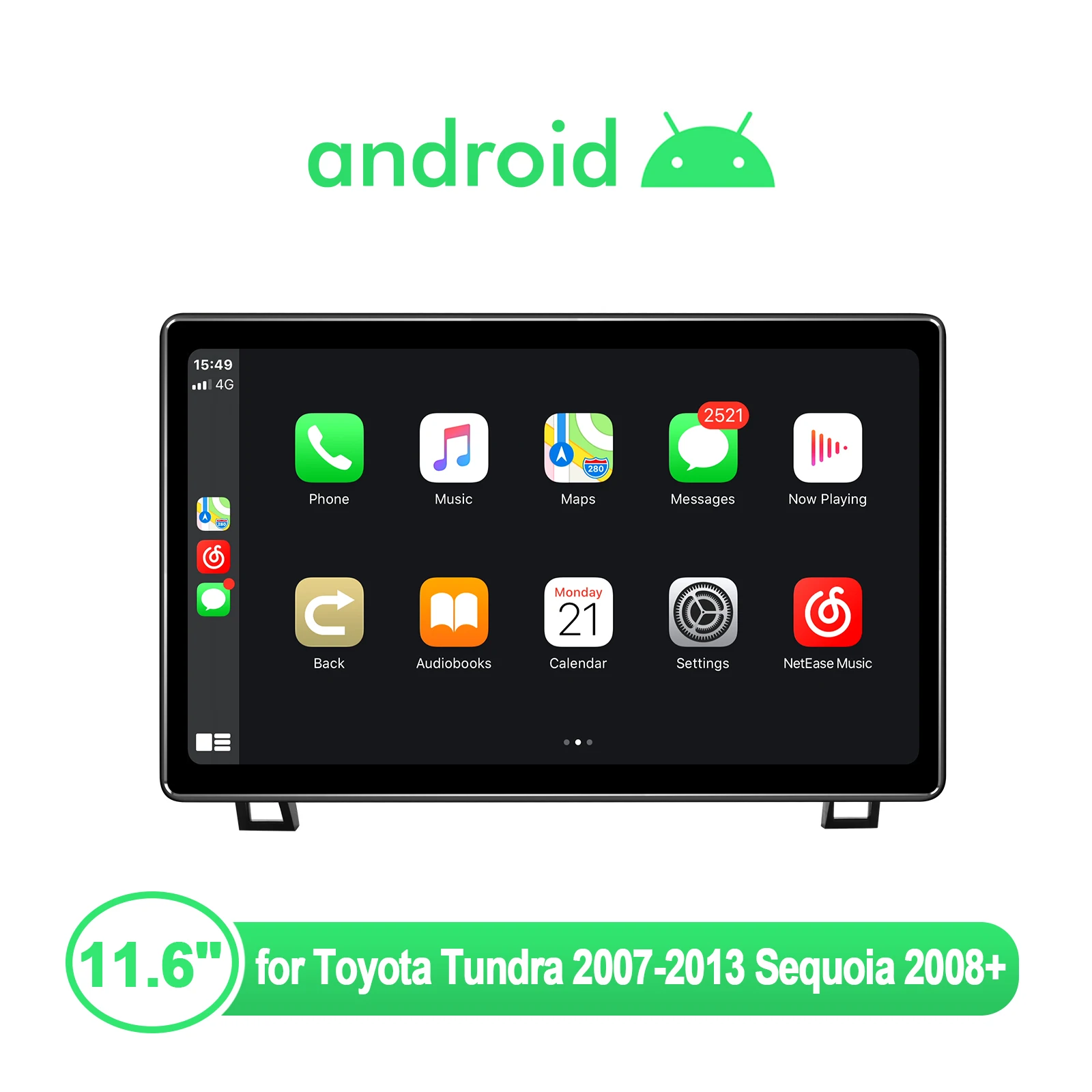 

JOYING 1 Din Android 10.0 Car Radio Touch Screen11.6 Inch GPS Navigation 4G HD For Toyota Tundra 2007-2013 Toyota Sequoia 2008+